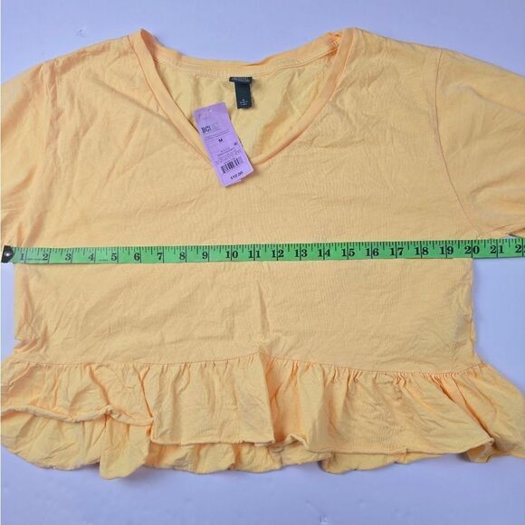 Wild Fable -1680 NWT Peplum Crop Top in Light Orange Medium - Picture 5 of 7